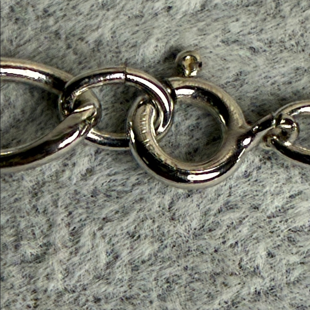 Pristine vintage double chain Elegant Silver (untested)  Chain Necklace MCM - Picture 4 of 12